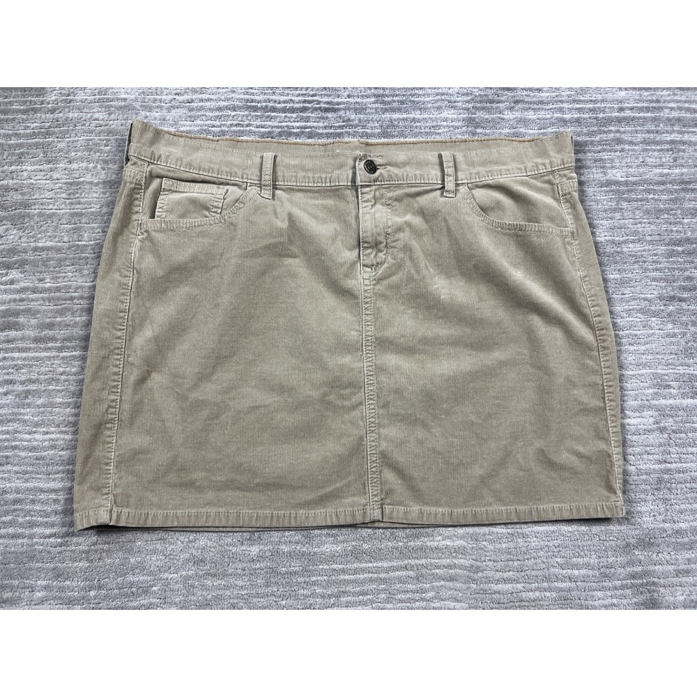 Old Navy Skirt Womens 16 Beige‎ Corduroy Short Mini Cotton Blend